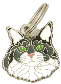 Maine coon - pet ID tag, dog ID tags, pet tags, personalized pet tags MjavHov - engraved pet tags online