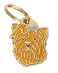 YORKSHIRE TERRIER BLÅ - pet ID tag, dog ID tags, pet tags, personalized pet tags MjavHov - engraved pet tags online