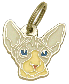 SPHYNX KANEL CREMÉ - pet ID tag, dog ID tags, pet tags, personalized pet tags MjavHov - engraved pet tags online