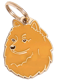 TYSK SPITZ RØD - pet ID tag, dog ID tags, pet tags, personalized pet tags MjavHov - engraved pet tags online