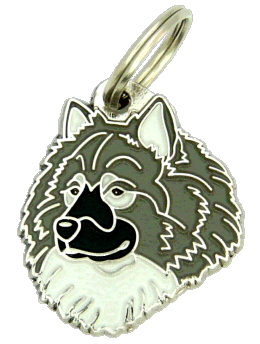 EURASIER GRÅ - pet ID tag, dog ID tags, pet tags, personalized pet tags MjavHov - engraved pet tags online