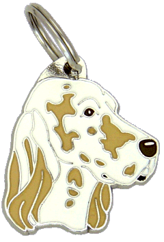 ENGELSK SETTER GUL/HVIT - pet ID tag, dog ID tags, pet tags, personalized pet tags MjavHov - engraved pet tags online