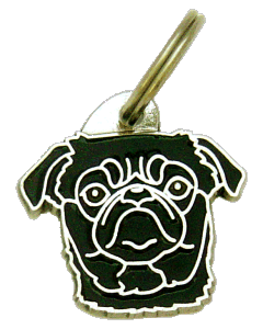 PETIT BRABANÇON SVART - pet ID tag, dog ID tags, pet tags, personalized pet tags MjavHov - engraved pet tags online
