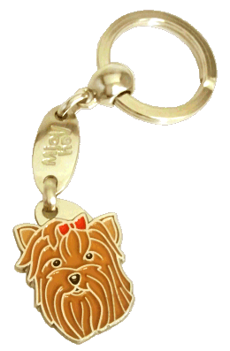 YORKSHIRE TERRIER RØD - pet ID tag, dog ID tags, pet tags, personalized pet tags MjavHov - engraved pet tags online