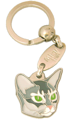 Abyssiner blå - pet ID tag, dog ID tags, pet tags, personalized pet tags MjavHov - engraved pet tags online