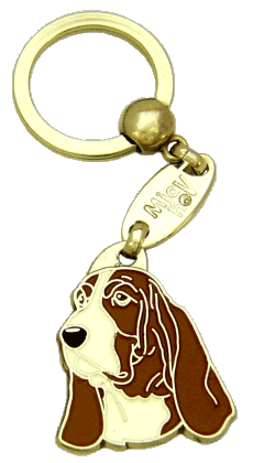 BASSET HOUND BRUN - pet ID tag, dog ID tags, pet tags, personalized pet tags MjavHov - engraved pet tags online