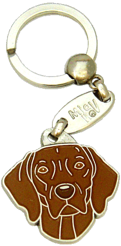 WEIMARANER MØRKEBRUN - pet ID tag, dog ID tags, pet tags, personalized pet tags MjavHov - engraved pet tags online