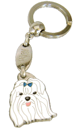 MALTESER BLÅ - pet ID tag, dog ID tags, pet tags, personalized pet tags MjavHov - engraved pet tags online