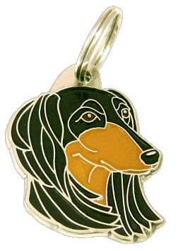 Saluki black and tan - pet ID tag, dog ID tags, pet tags, personalized pet tags MjavHov - engraved pet tags online