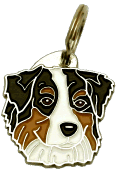 Owczarek australijski tricolor - pet ID tag, dog ID tags, pet tags, personalized pet tags MjavHov - engraved pet tags online