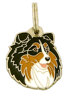 Owczarek szetlandzki tricolor - pet ID tag, dog ID tags, pet tags, personalized pet tags MjavHov - engraved pet tags online