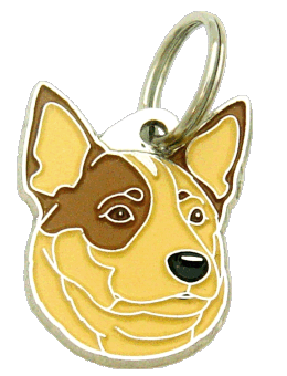 Australian Cattle Dog kremowy brązowe oko - pet ID tag, dog ID tags, pet tags, personalized pet tags MjavHov - engraved pet tags online