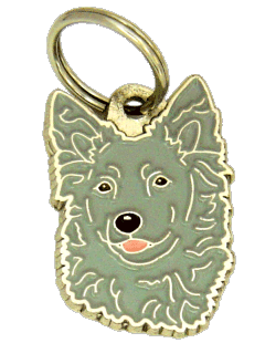 Mudi szary - pet ID tag, dog ID tags, pet tags, personalized pet tags MjavHov - engraved pet tags online