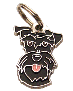 Sznaucer czarny - pet ID tag, dog ID tags, pet tags, personalized pet tags MjavHov - engraved pet tags online