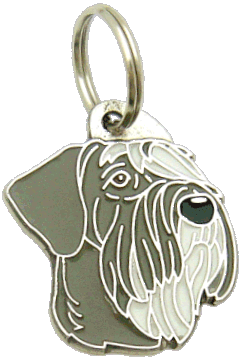Sznaucer olbrzym pieprz i sól - pet ID tag, dog ID tags, pet tags, personalized pet tags MjavHov - engraved pet tags online