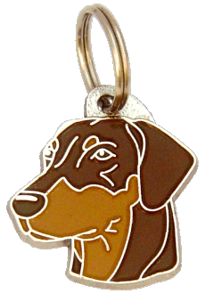 Doberman brązowy - pet ID tag, dog ID tags, pet tags, personalized pet tags MjavHov - engraved pet tags online