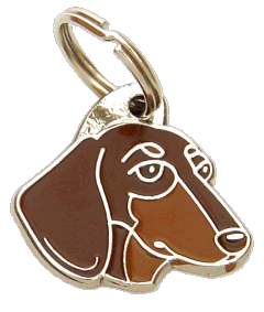 Jamnik brązowy - pet ID tag, dog ID tags, pet tags, personalized pet tags MjavHov - engraved pet tags online