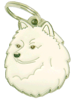 Szpic niemiecki biały - pet ID tag, dog ID tags, pet tags, personalized pet tags MjavHov - engraved pet tags online