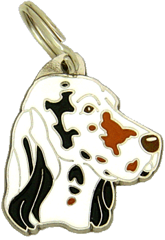 Seter angielski tricolor - pet ID tag, dog ID tags, pet tags, personalized pet tags MjavHov - engraved pet tags online