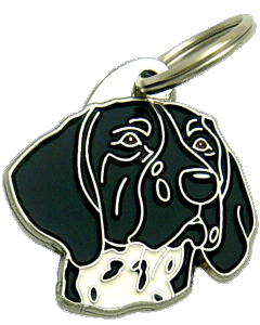 Wyżeł niemiecki krótkowłosy czarno - pet ID tag, dog ID tags, pet tags, personalized pet tags MjavHov - engraved pet tags online