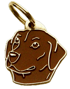 Labrador retriever czekoladowy <br> (adresówka, Z grawerem)