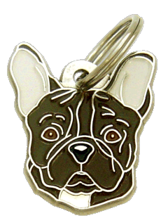 Buldog francuski pręgowany - pet ID tag, dog ID tags, pet tags, personalized pet tags MjavHov - engraved pet tags online
