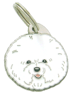 Bichon frise - pet ID tag, dog ID tags, pet tags, personalized pet tags MjavHov - engraved pet tags online