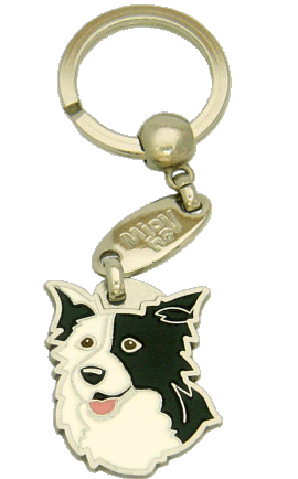 Border collie czarne ucho - pet ID tag, dog ID tags, pet tags, personalized pet tags MjavHov - engraved pet tags online