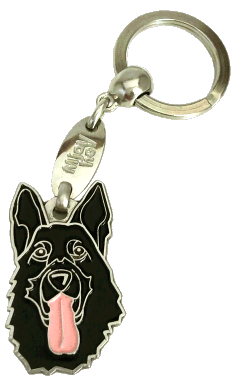 Owczarek niemiecki czarny - pet ID tag, dog ID tags, pet tags, personalized pet tags MjavHov - engraved pet tags online