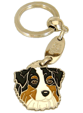 Owczarek australijski tricolor - pet ID tag, dog ID tags, pet tags, personalized pet tags MjavHov - engraved pet tags online
