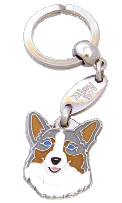 Welsh corgi niebieski marmurkowy - pet ID tag, dog ID tags, pet tags, personalized pet tags MjavHov - engraved pet tags online