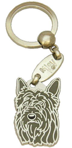Owczarek pikardyjski szary - pet ID tag, dog ID tags, pet tags, personalized pet tags MjavHov - engraved pet tags online