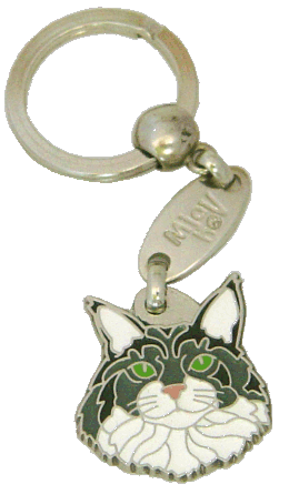 Maine Coon - pet ID tag, dog ID tags, pet tags, personalized pet tags MjavHov - engraved pet tags online