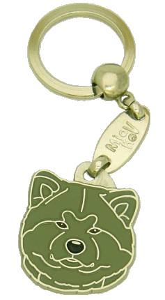 Akita inu szary - pet ID tag, dog ID tags, pet tags, personalized pet tags MjavHov - engraved pet tags online