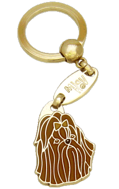 Shih-tzu brązowy - pet ID tag, dog ID tags, pet tags, personalized pet tags MjavHov - engraved pet tags online