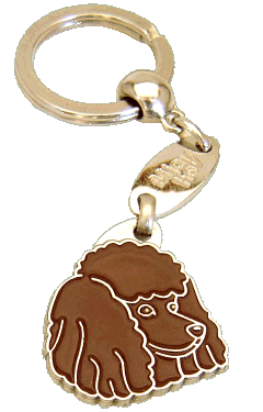 Pudel brązowy - pet ID tag, dog ID tags, pet tags, personalized pet tags MjavHov - engraved pet tags online