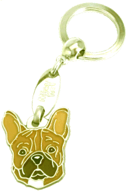 Buldog francuski brązowy - pet ID tag, dog ID tags, pet tags, personalized pet tags MjavHov - engraved pet tags online