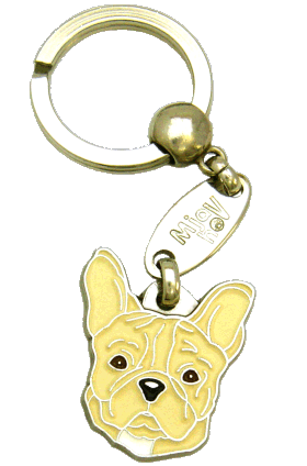 Buldog francuski kremowy bez maski - pet ID tag, dog ID tags, pet tags, personalized pet tags MjavHov - engraved pet tags online
