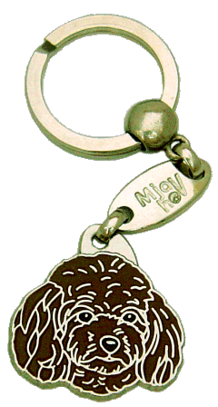 Pudel toy brązowy - pet ID tag, dog ID tags, pet tags, personalized pet tags MjavHov - engraved pet tags online