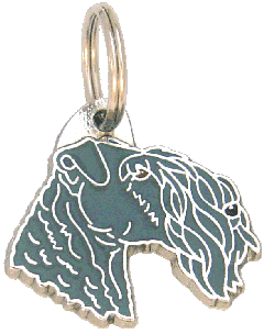 Kerry blue terrier - Hundemarken MjavHov - Hundemarke, Hundemarken online, Hundemarken mit gravur, gravierte Hundemarken, Hundeanhänger, Anhänger mit gravur, Hundezubehöer, Rassen Hundemarke, Tieranhänger