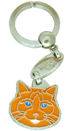 Ragdoll-Katze orange <br> (Schlüsselanhänger, Ohne Gravur)
