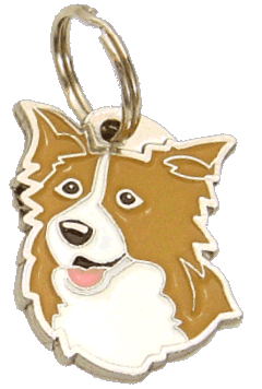 BORDER COLLIE RØD - pet ID tag, dog ID tags, pet tags, personalized pet tags MjavHov - engraved pet tags online