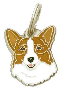 WELSH CORGI BRUN HVID - pet ID tag, dog ID tags, pet tags, personalized pet tags MjavHov - engraved pet tags online
