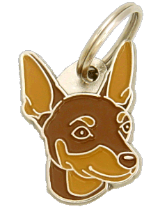 DVÆRGPINSCHER RØD BRUN - pet ID tag, dog ID tags, pet tags, personalized pet tags MjavHov - engraved pet tags online