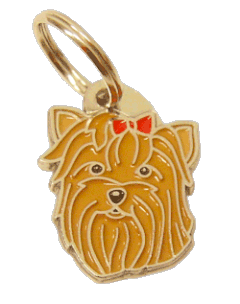 YORKSHIRETERRIER RØD - pet ID tag, dog ID tags, pet tags, personalized pet tags MjavHov - engraved pet tags online