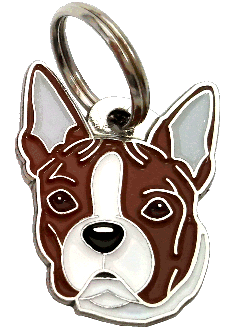 BOSTON TERRIER TIGRET - pet ID tag, dog ID tags, pet tags, personalized pet tags MjavHov - engraved pet tags online