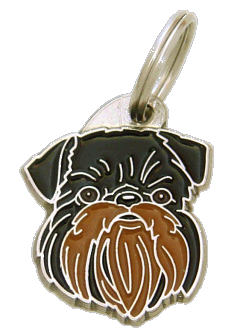 GRIFFON BELGE SORT MED TAN - pet ID tag, dog ID tags, pet tags, personalized pet tags MjavHov - engraved pet tags online