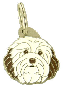 BICHON HAVANAIS HVID/BRUN - pet ID tag, dog ID tags, pet tags, personalized pet tags MjavHov - engraved pet tags online