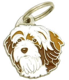 TIBETANSK TERRIER HVID/BRUN - pet ID tag, dog ID tags, pet tags, personalized pet tags MjavHov - engraved pet tags online