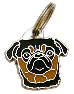 PETIT BRABANÇON SORT MED TAN - pet ID tag, dog ID tags, pet tags, personalized pet tags MjavHov - engraved pet tags online